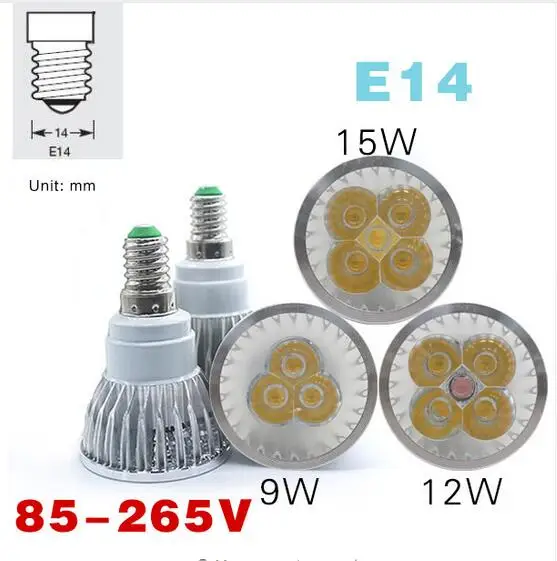 

Led Bulb Light Spotlight GU10 E27 E14 3000K 4000K 6500k MR16 DC12V 9W 12W 15W Replace Halogen Lamp AC110 220V Energy Saving