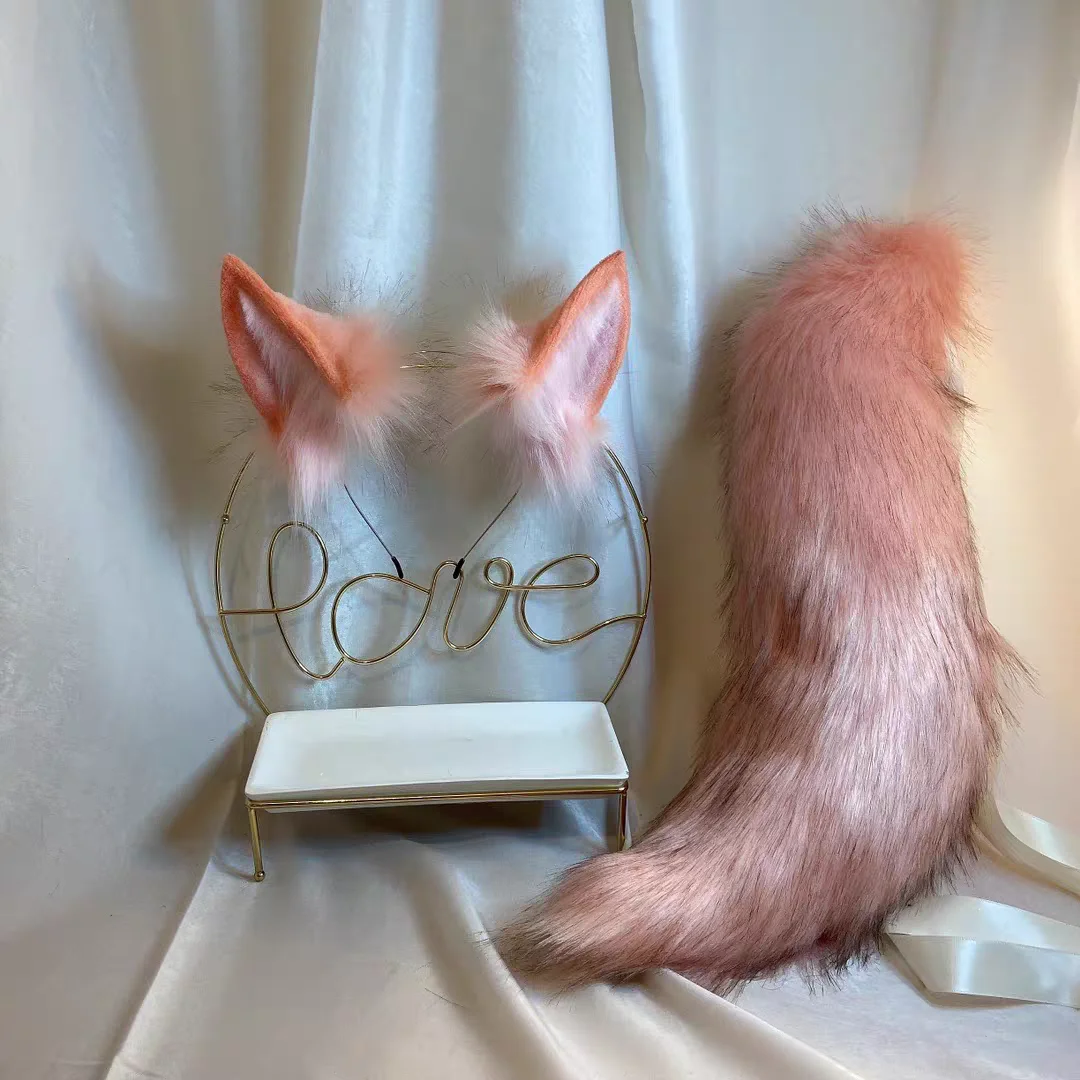 MMGG новинка ручная работа Лисий мех волки и кошки обруч для волос головной убор