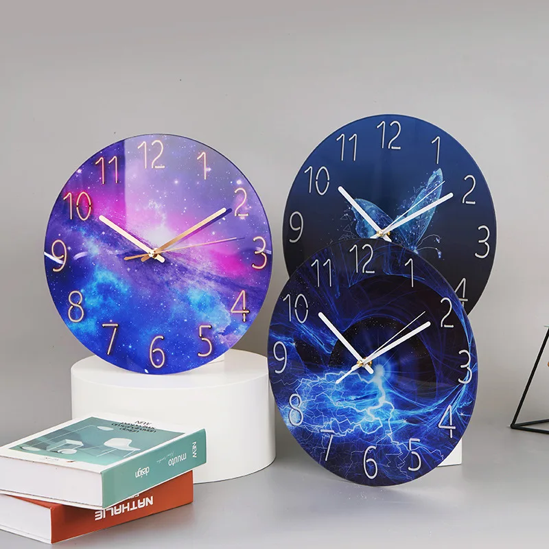 

modern decor minimalist decor wall decor Clocks and watches living room home wall clock mute creative quartz clock bedroom clock