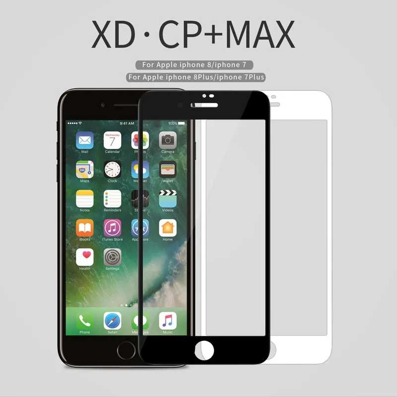 

For iPhone 7 8 7+ 8 Plus Tempered Glass 9H 0.23mm Nillkin XD CP+MAX Anti Glare Full Coverage Screen Protector Film for iPhone8