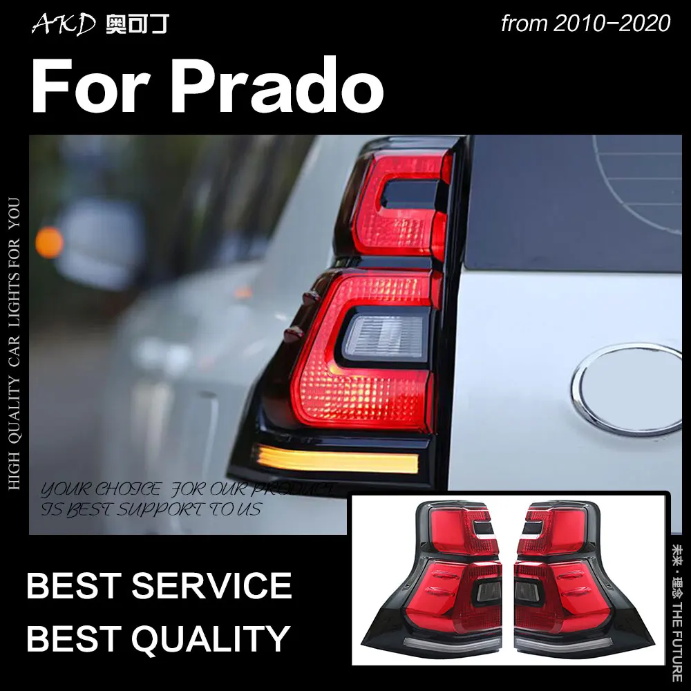

AKD Car Styling for Toyota Prado Tail Lights 2010-2019 Prado LC150 LED Tail Lamp DRL Signal Brake Reverse auto Accessories