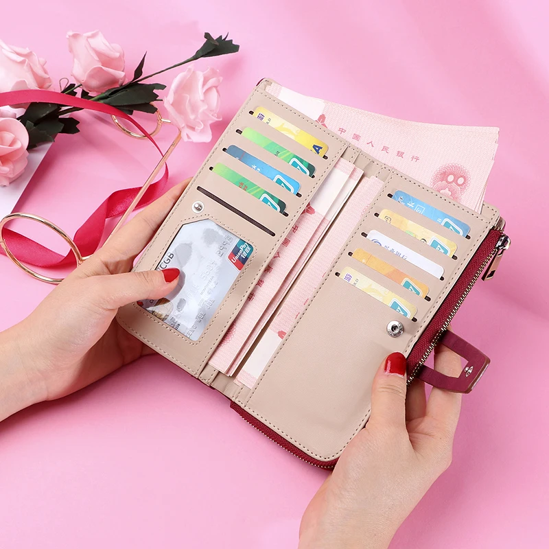 Однотонный винтажный матовый Кошелек из искусственной кожи для женщин 2022