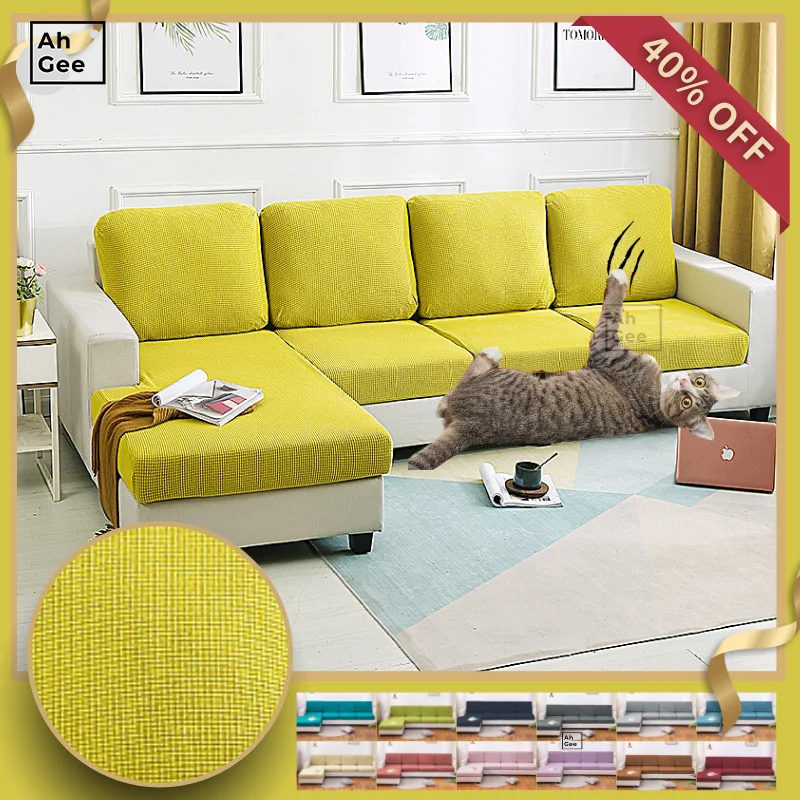 

Plaids And Covers Stretch Couch Cushion Cover Elasticated Sofa Covers Pets Sofa Cushion Cover Corner Sofa Cover For Living Room