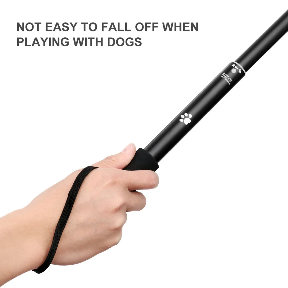 

Interactive Dog Toys Extendable Flirt Pole Funny Chasing Tail Teaser and Exerciser for Pets Size (Black)