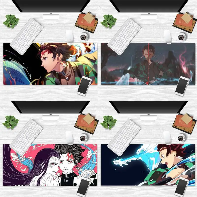 

Anime Demon Slayer Gaming Player desk laptop Rubber Mouse Mat Game Office Work Mouse Mat pad Non-slip Laptop Cushion mouse pad