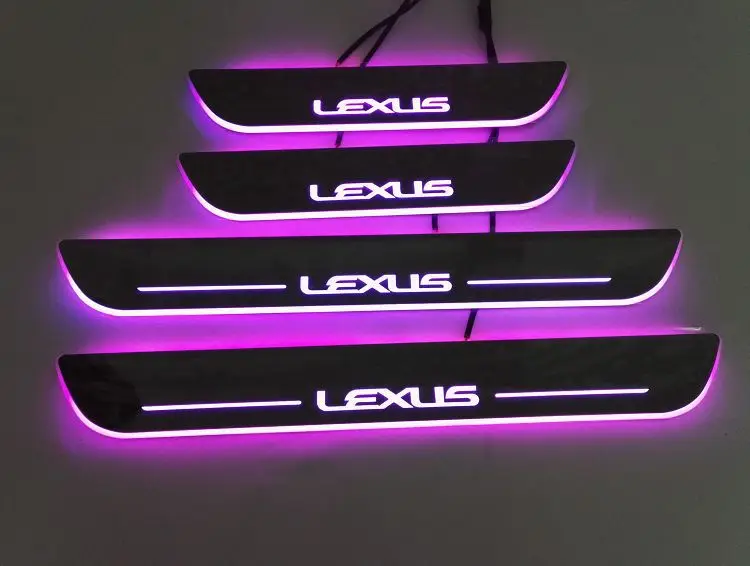 Lexus RX270 СВЕТОДИОДНЫЙ Красочный стример динамическая подсветка Руководство Добро пожаловать подсветка для подножки в комплекте порог для автомобиля