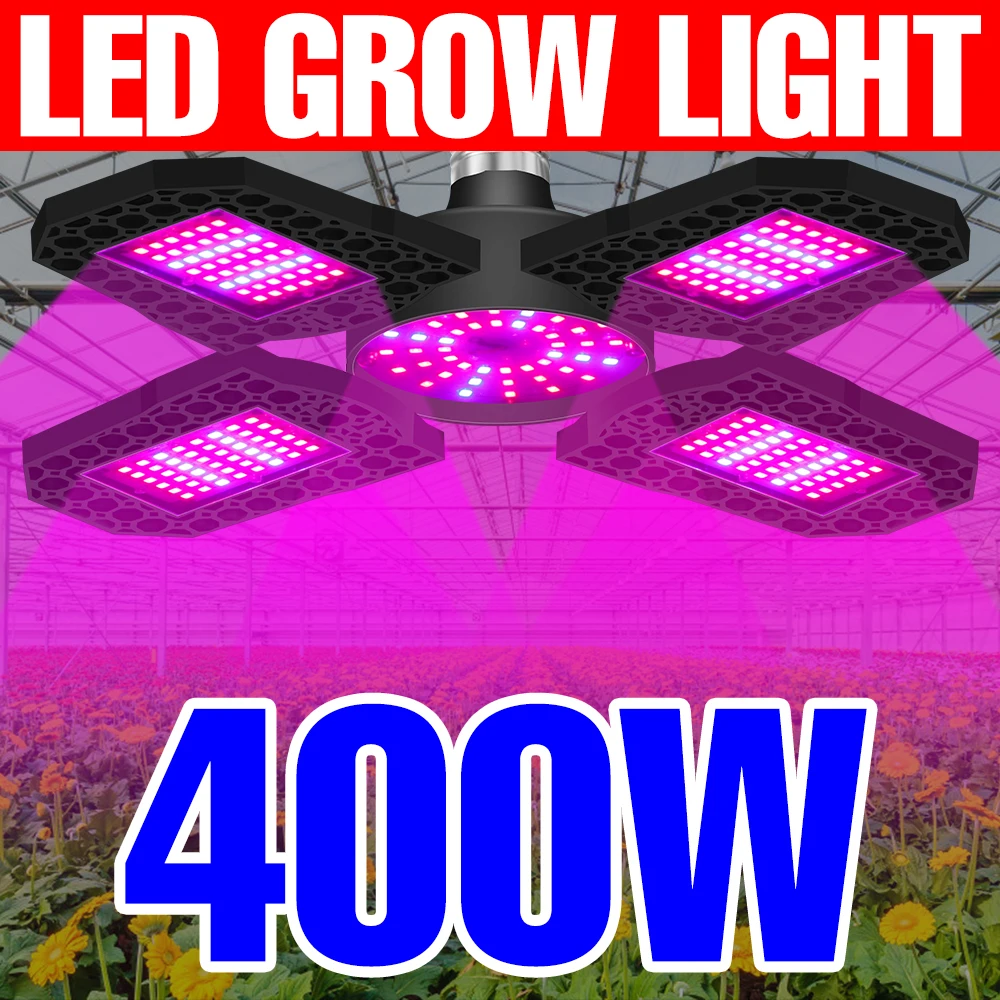 

400W LED Grow Light E27 Phyto LED Panel Lamp For Plant 220V Full Spectrum Lampara LED Growth Tent Hydroponics Bulb 110V 100 200W