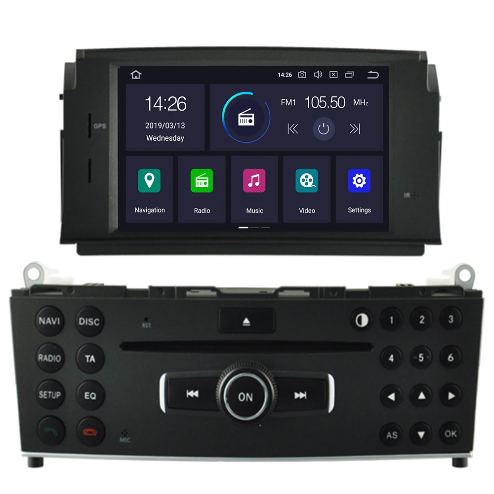 В наличии! 2020 Android 10 автомобильный DVD для MERCEDES-BENZ C CLASS W204 2007-2011 4 Гб RAM + 32 FLASH 8 Octa Core