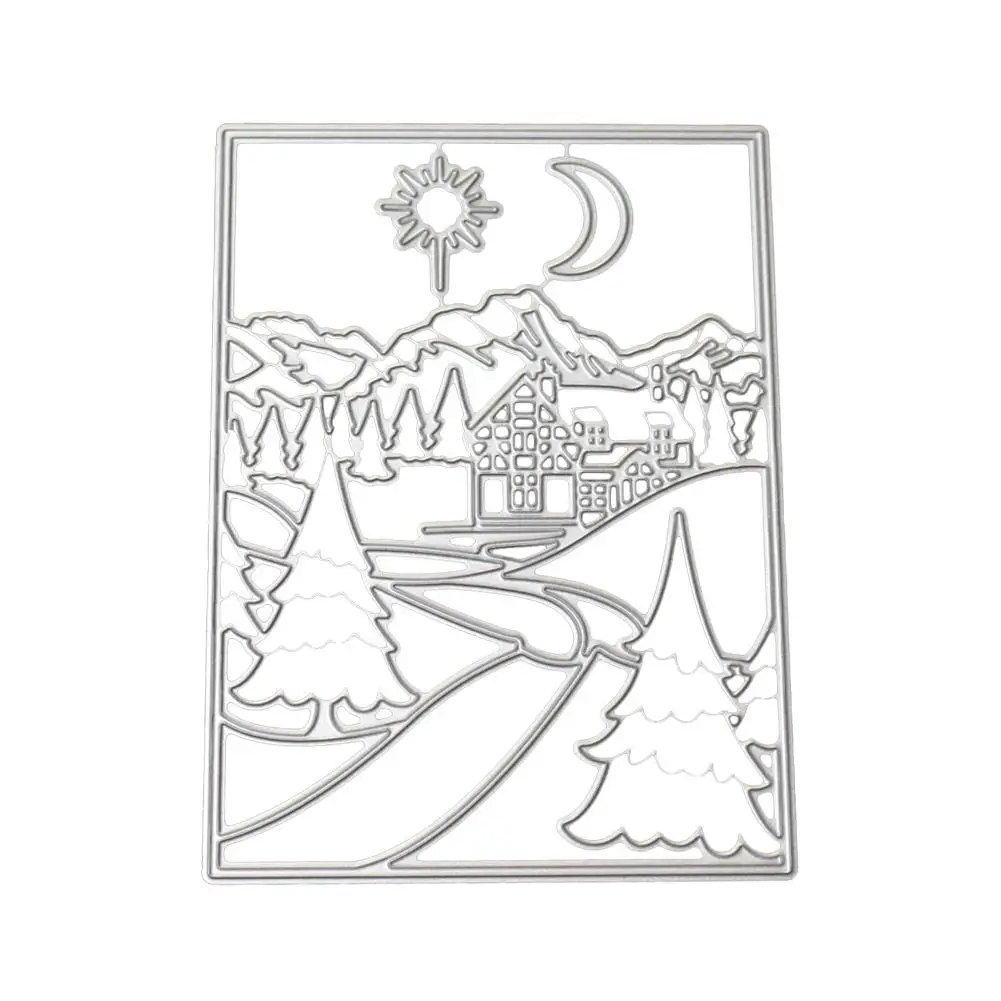 MeterMall On The Way Home Driving Pattern DIY Carbon Steel Cutting Dies for Scrapbook | Дом и сад
