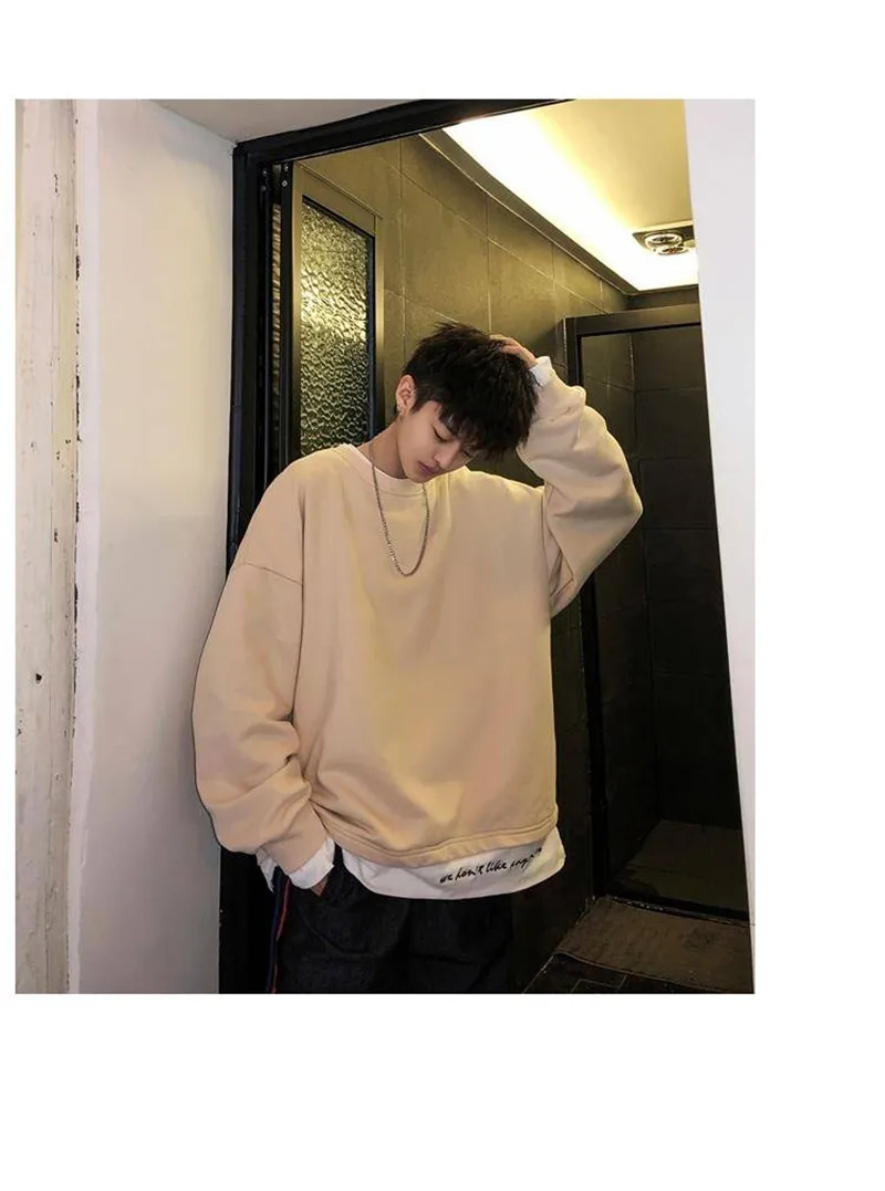 Moon Reflective Hoodies Loose Men's Sweatshirt Orange Autumn Winter Sweatshirts Men Streetwear Cool Japan Hoodies Funny Male