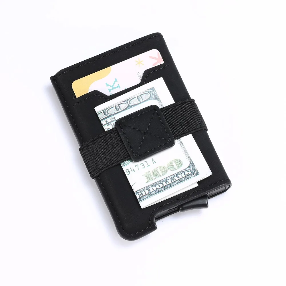 Rfid мужской держатель для карт, мужской кошелек, Ретро стиль, короткий кошелек,, тонкие кожаные кошельки, мини тонкий держатель для карт, кошелек для мужчин и женщин