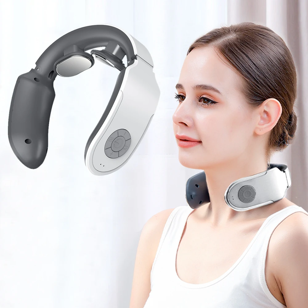 

Electric Neck Massager 20 Intensity Sensing Smart Back Massage 12 Pulse Modes USB Rechargeable Cervical Physiotherapy Instrument