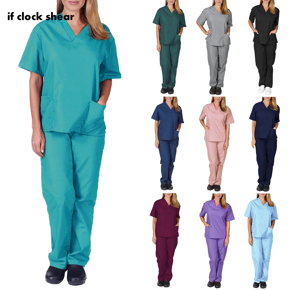 Эластичная повседневная униформа медсестры однотонная для кормления женская