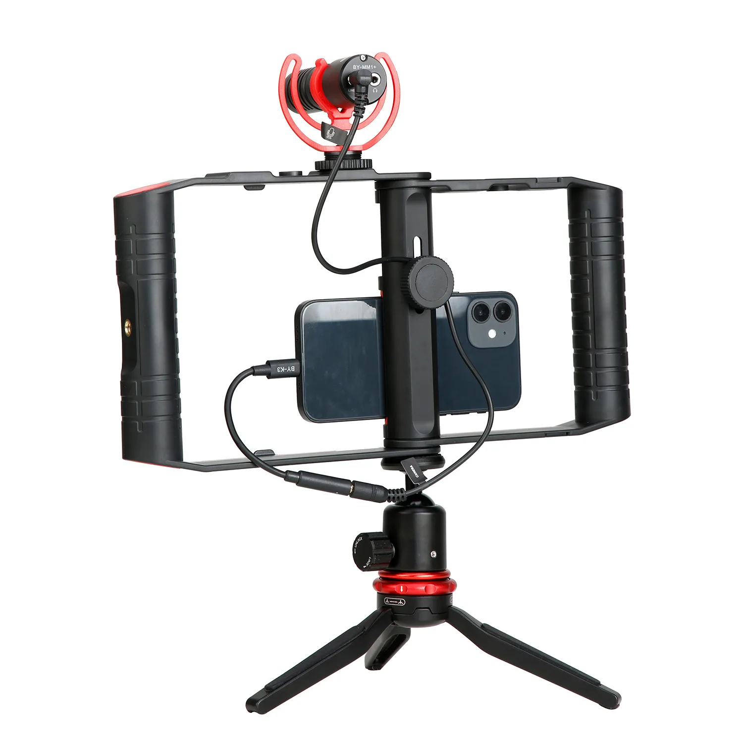 BOYA BY-VG380 все-в-одном многофункциональный комплект для видеозаписи смартфона со