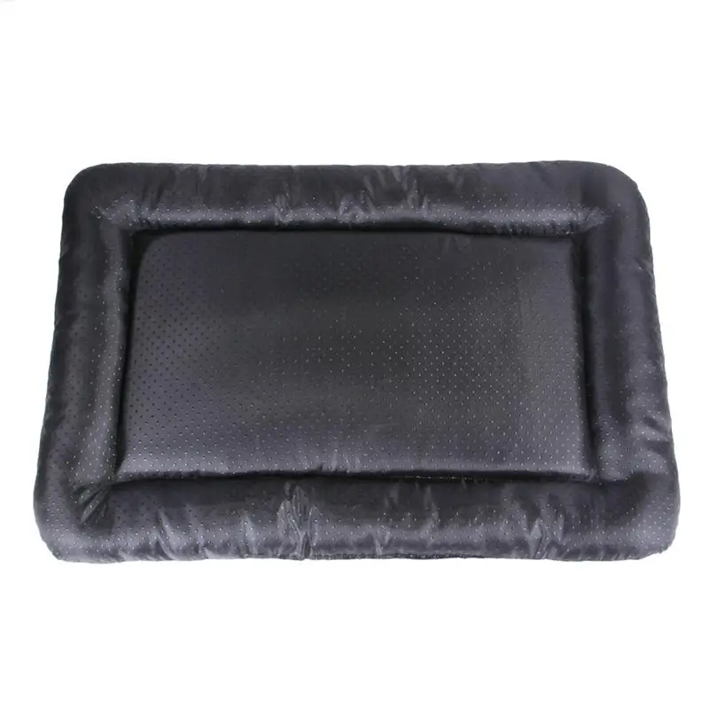 Rectangle Pet Bed Thickened Ice Silk Cotton Soft Comfort Pad Puppy House Nest Summer Sleeping Supplies (Blue Size L) | Дом и сад