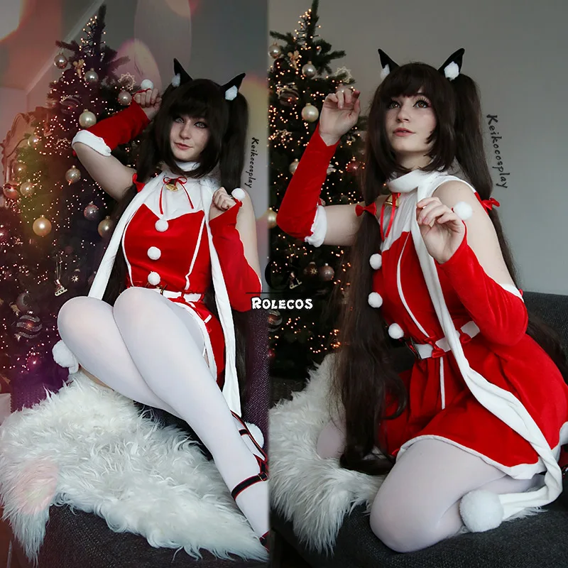Женский Рождественский костюм для косплея ROLECOS Nekopara красное платье