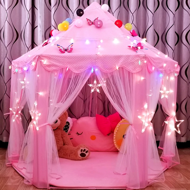 

Portable Kids Toy Tipi Tent Ball Pool Princess Girl Castle Play House Children Small House Folding Playtent Baby Beach Tent