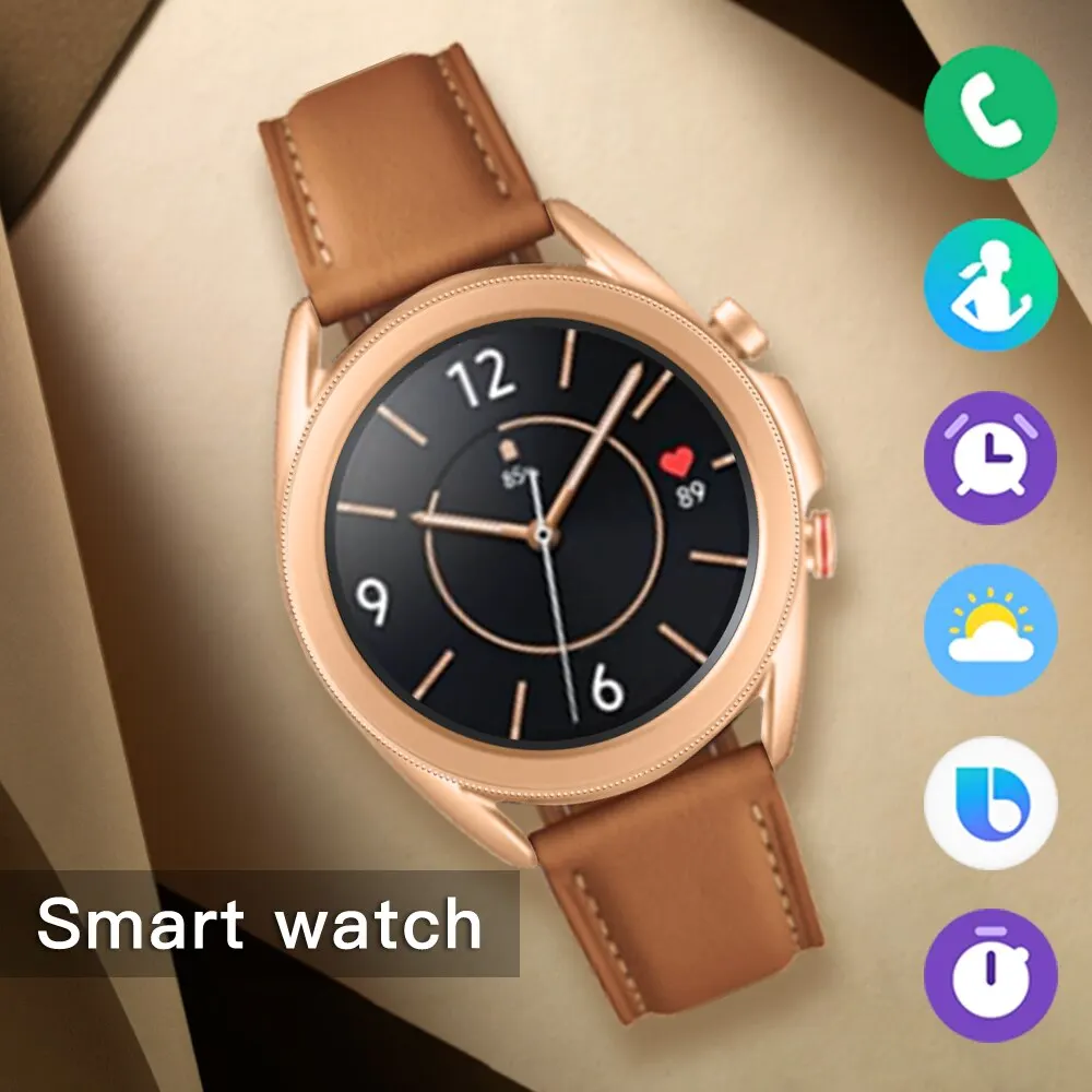 

Watch 3 Global Version CPU:MT2502V/C 1.3 Inch 8MB+64MB Life Waterproof Leather Strap Full-Screen Touch Smart Watch Bluetooth 4.0