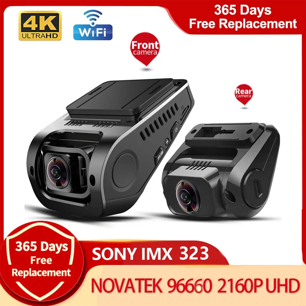 

Car DVR WI-FI GPS 4K 2160P Dash Cam Front And Rear Novatek Dashcam Video Recorder Auto Car Camera Rear View 24H Parking Monitor