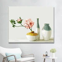 canvas painting by numbers flower vase wall art posters prints pictures paint by numbers for adults chirismas home decoration