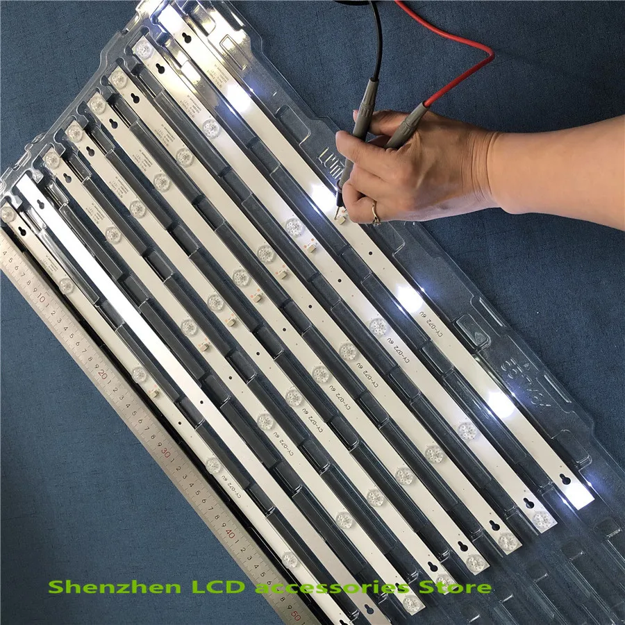 

4Pieces/lot 560mm 6v*6led New LED Strip For L32F3301B L32P1A 4C-LB3206-HR03J HR01J 32D2900 32HR330M06A8 V1 32HR330M06A5 V5