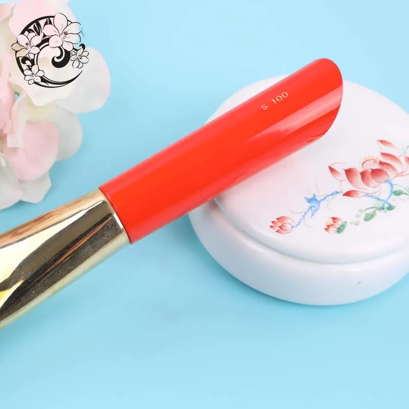 Плоская кисть для макияжа Кисть из черного Козьего Меха Brochas Maquillaje Pinceaux Maquillage Pincel