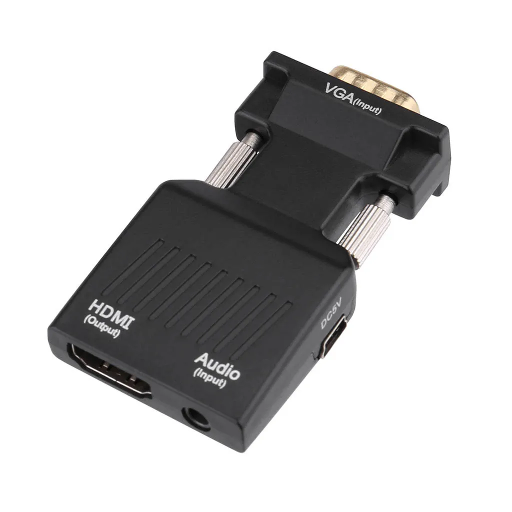 Ouhaobin VGA к HDMI адаптер видео аудио конвертер с USB 3 5 мм кабель кабелем | Электроника