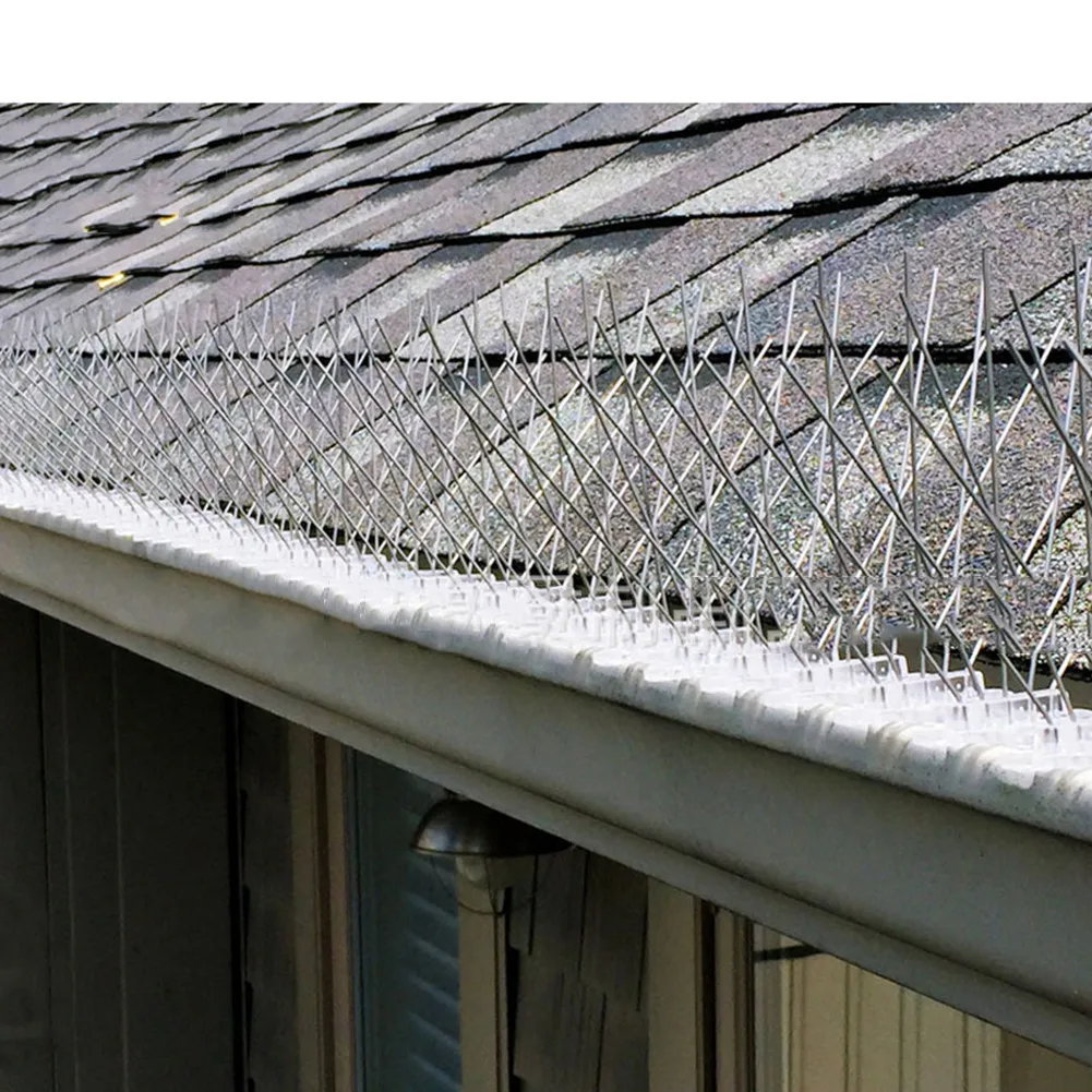 

Hot Sale Plastic Repeller Bird and Pigeon Spikes Deterrent Anti Bird Stainless Steel Spike Strip Bird Scarer Repeller for Pigeon