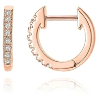 huitan classic design small hoop earrings for women 3 colors available minimalist piercing earring simple timeless style jewelry