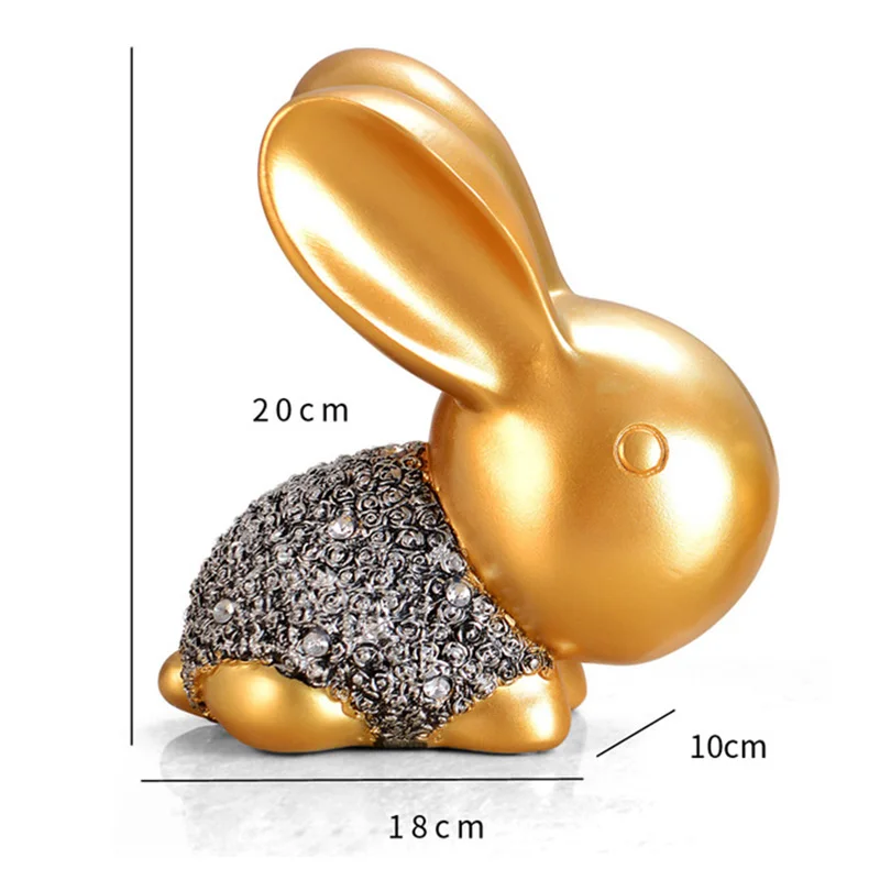 

Resin Decoration Lucky Rabbit Decoration Home Decoration Creative Animal Crafts Home Decoration Accessories Wedding Gift