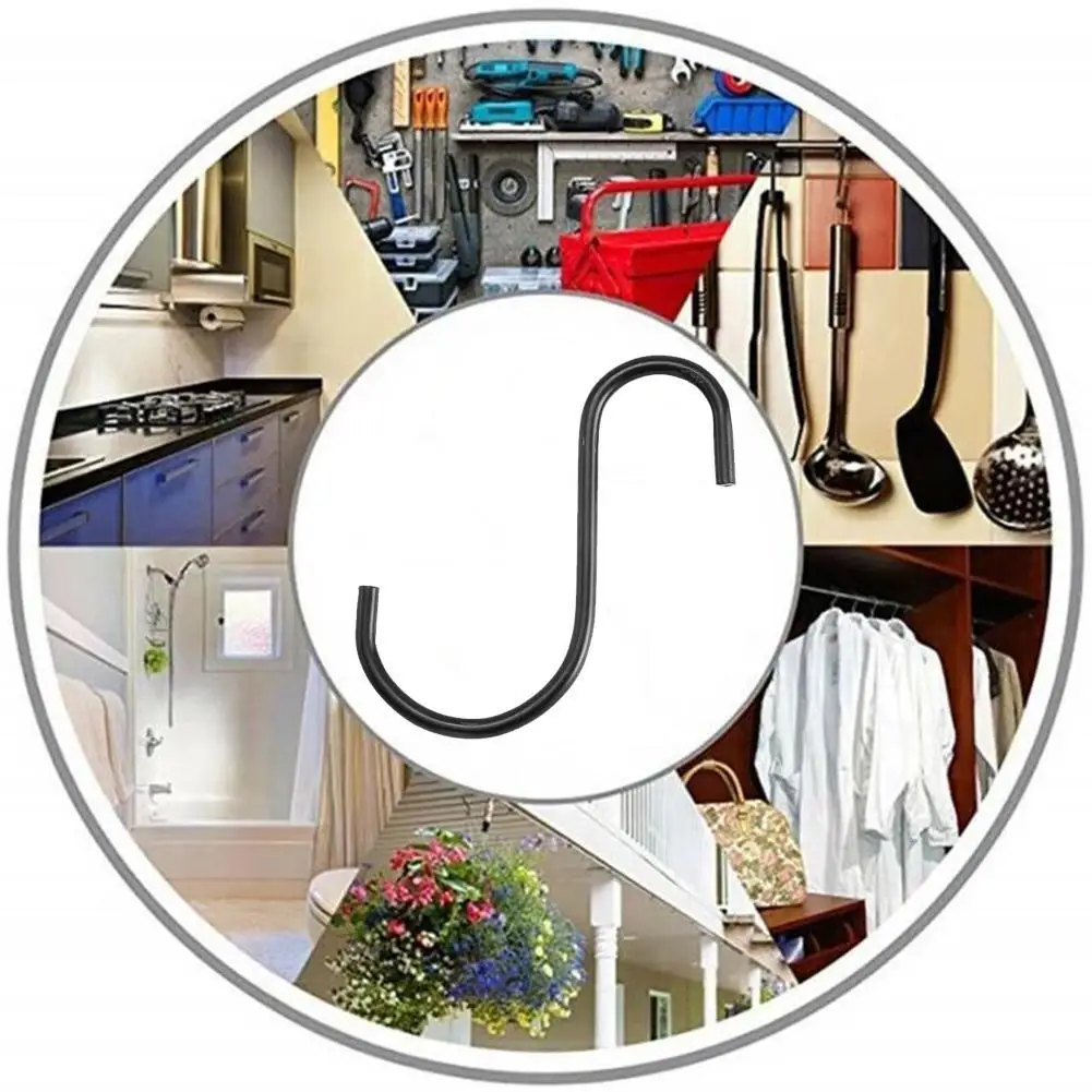 

Good Quality Kitchen Hooks Hanging Metal Hook Black/silver Stainless Steel Closet Organizer Handbag Holder Useful Kitchen Tools