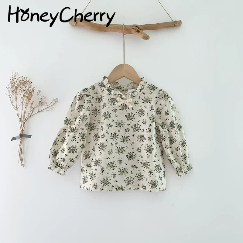 

2021 spring new girls shirt girls white pleated collar shirt kids fashion girl blouse kids clothes