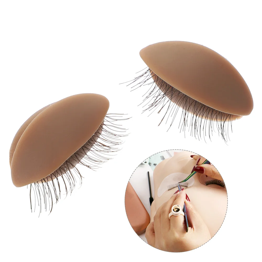 

3 Pairs Eyelash Eyelid Replacement Lash Extension Supplies Makeup Practice Kit