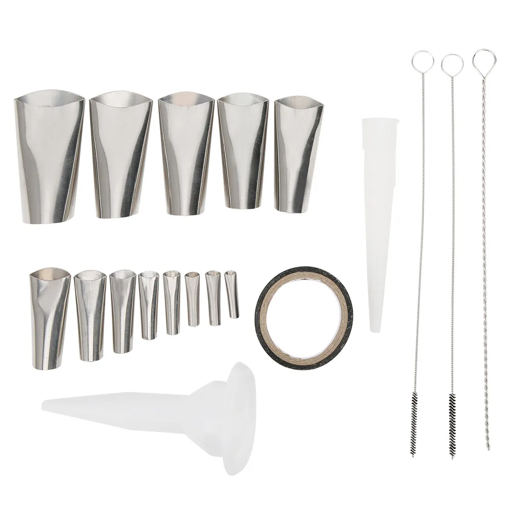 

20pcs Stainless Steel Caulking Finisher Rustproof Assorted Sizes Caulk Nozzle Set for Kitchen Bathroom Window