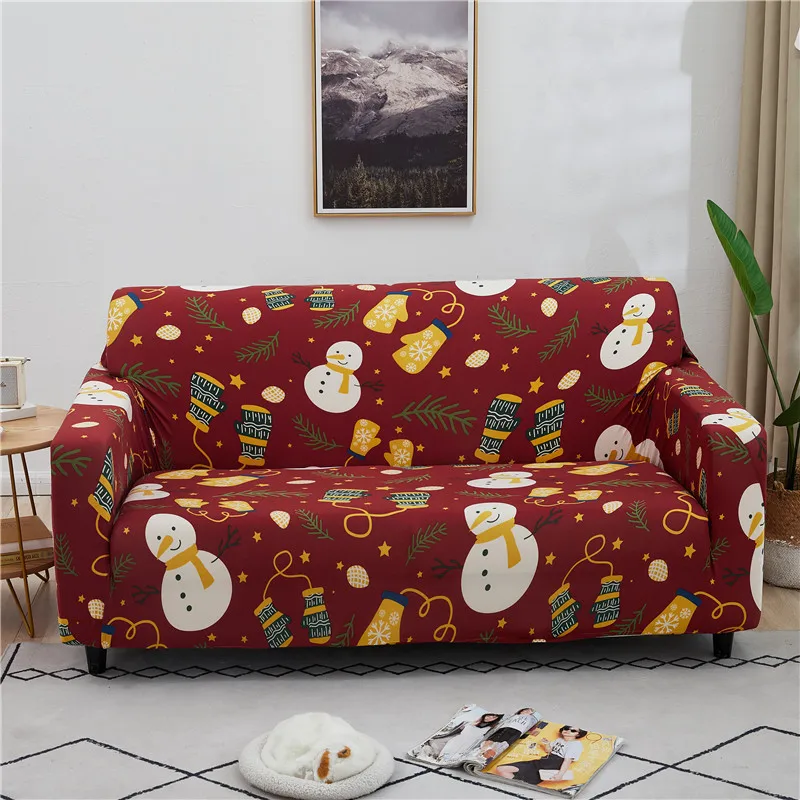 

Elastic Corner Sofa Covers for Living Room Sectional Couch Sofa Slipcove Chair Protector Christmas Home Decor
