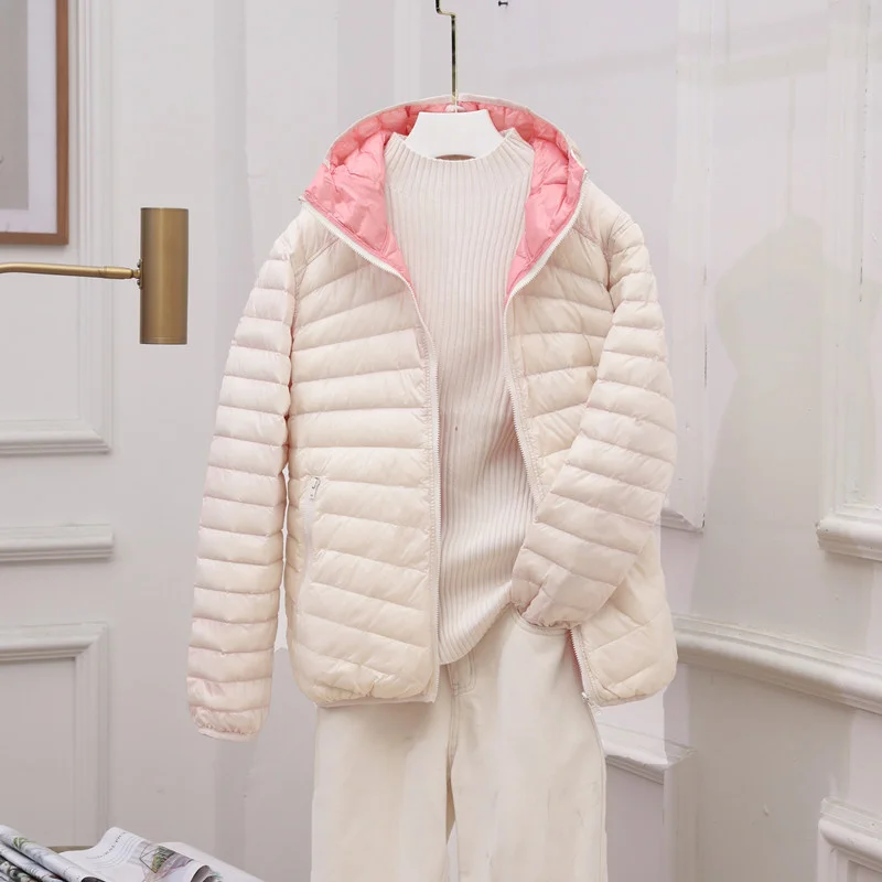

sides wear ultra light and Wear thin down jacket women's plus fat plus size fat mother's short extra large