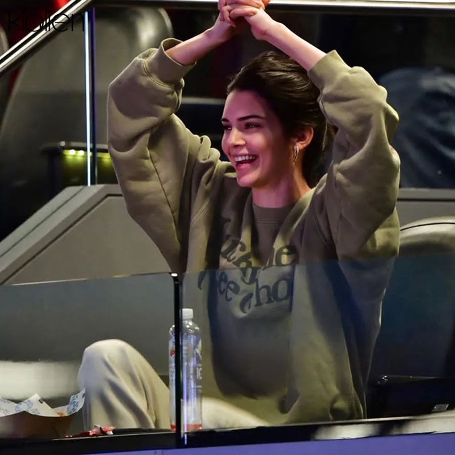 KLALIEN осень ретро свободное чистое пальто для отдыха женская Толстовка 2019 зима