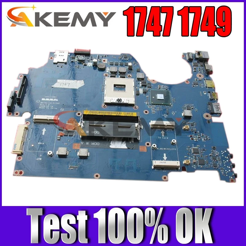 

Akemy For Dell studio 1747 1749 Laptop Motherboard CN-0Y99F7 0Y99F7 NAT02 LA-5154P Main Board HM55 UMA DDR3