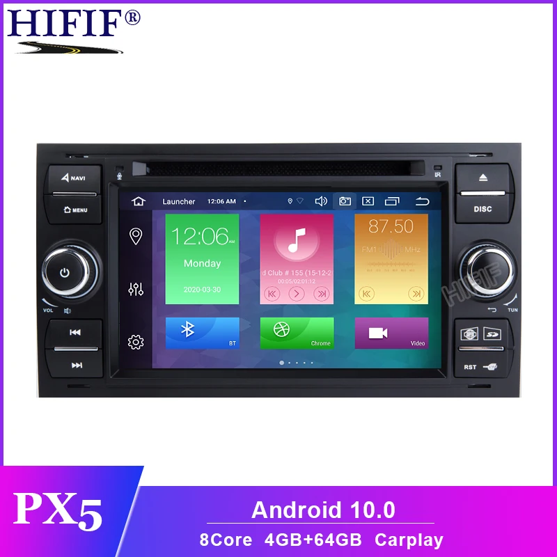 

Carplay Android 10 2 DIN Car DVD PLAYER For Ford Mondeo S-max Focus C-MAX Galaxy Fiesta Form Fusion Transit Connect GPS STEREO