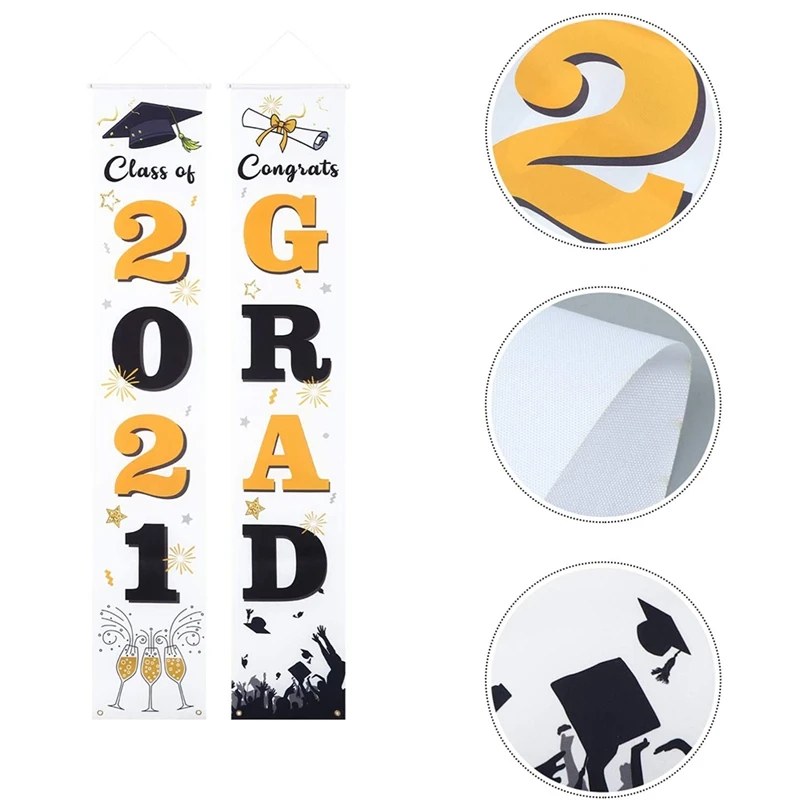 

Graduation Porch Sign 2021 Congrats Grad Hanging Banner Outdoor Indoor Home Front Door Graduation Party Decorations
