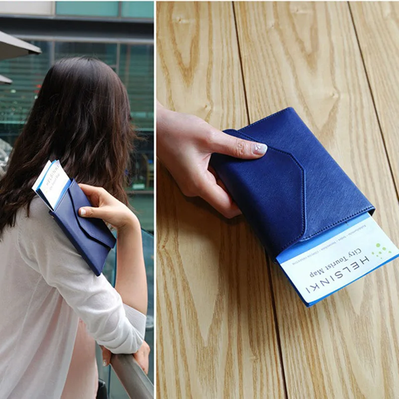 Модная дорожная Обложка для паспорта складной держатель кредитных карт