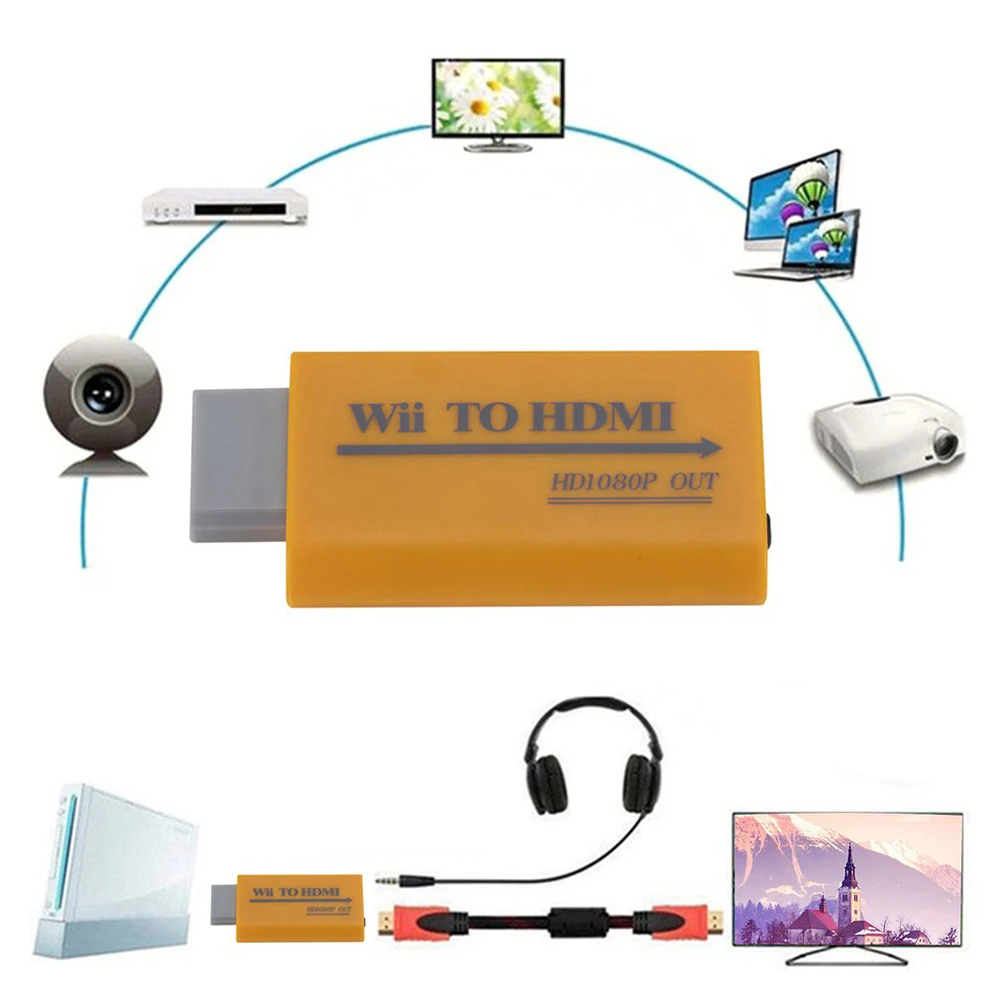 Адаптер для Wii HDMI адаптер 1080p HD TV Audio WII видео конвертер совместимый с входом
