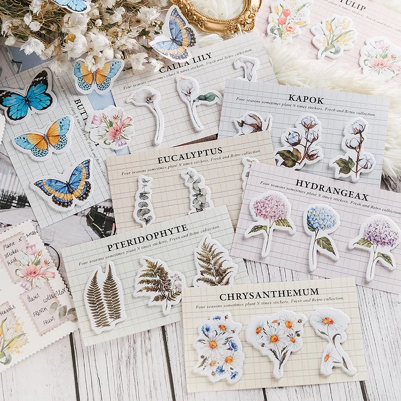 20sets Memo Pads Sticky Notes Four seasons sometimes plant Paper diary Scrapbooking Stickers Office School stationery Notepad |