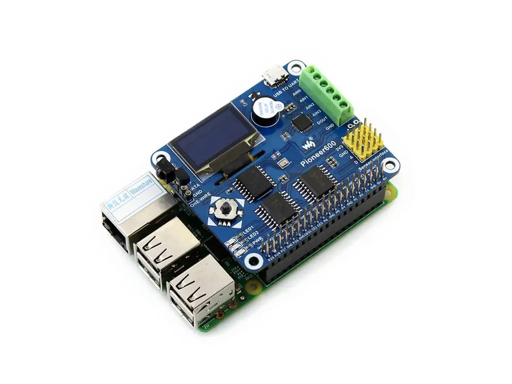 Плата расширения Raspberry Pi OLED от Pioneer600 стандартный 40-контактный удлинитель GPIO