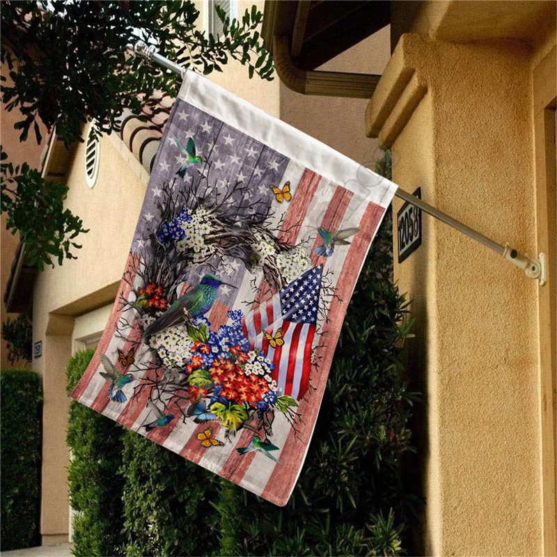 Hummingbird Flag 3D Full Printing Thermal Transfer Garden Flags Hanging House Decoration Double-sided 02 | Дом и сад