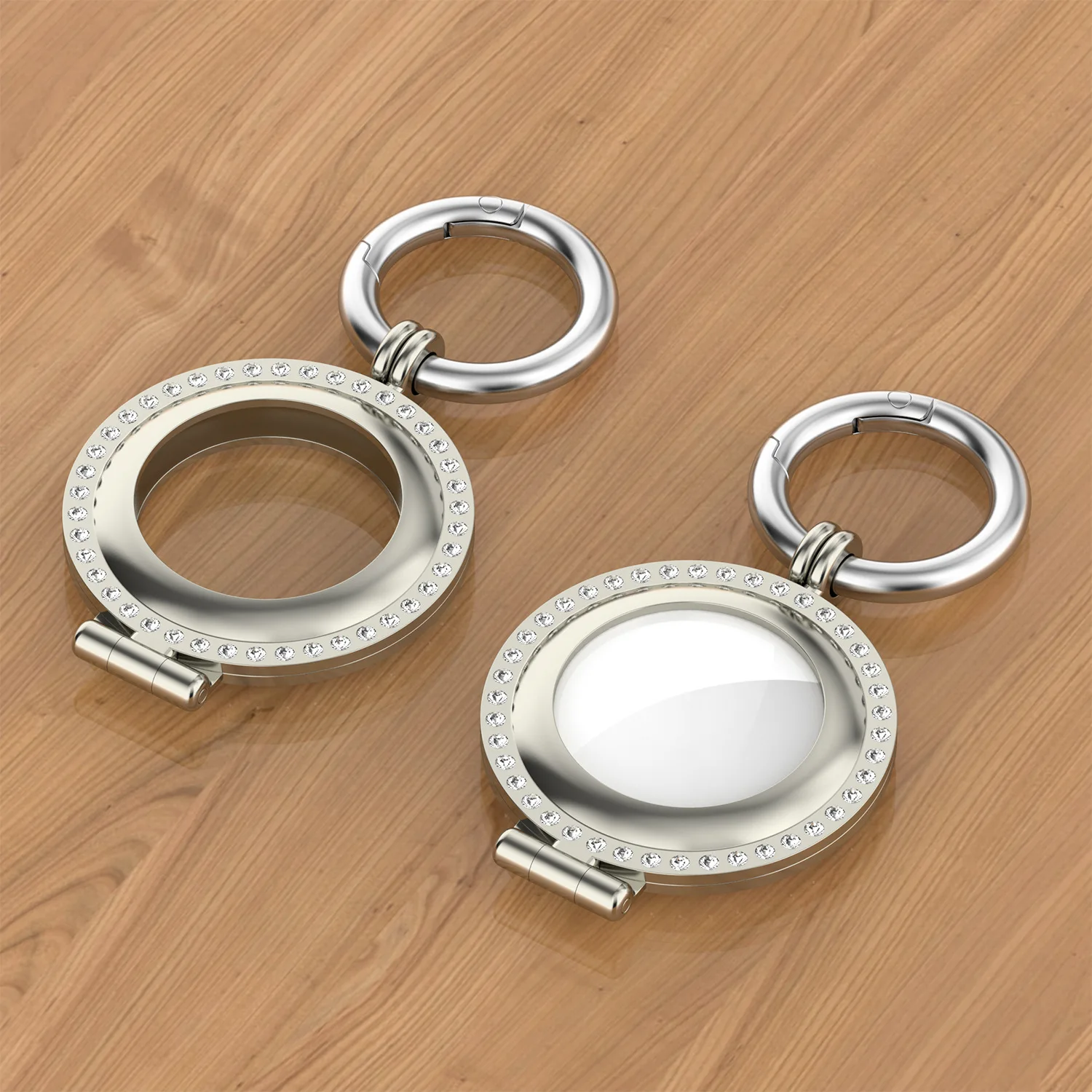 

Applicable Apple Airtag Locator Metal Protective Sleeve Apple Airtag Diamond Protective Shell Necklace Pendant