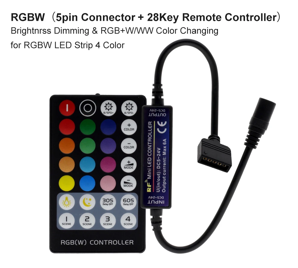 Новое поступление, Светодиодная лента RF control ler с пультом дистанционного управления для одного цвета/двойной белый/RGB/RGBW/RGB+ CCT светодиодные полосы света