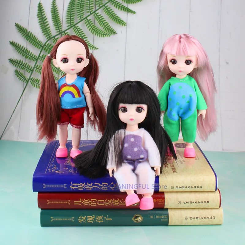 15 см каваи BJD Кукла одеваются игрушки случайная одежда доставка обувь девушка