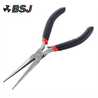 hoomall black handle multi function long nose pliers for cutting clamping stripping electrician repair hand tools high quality