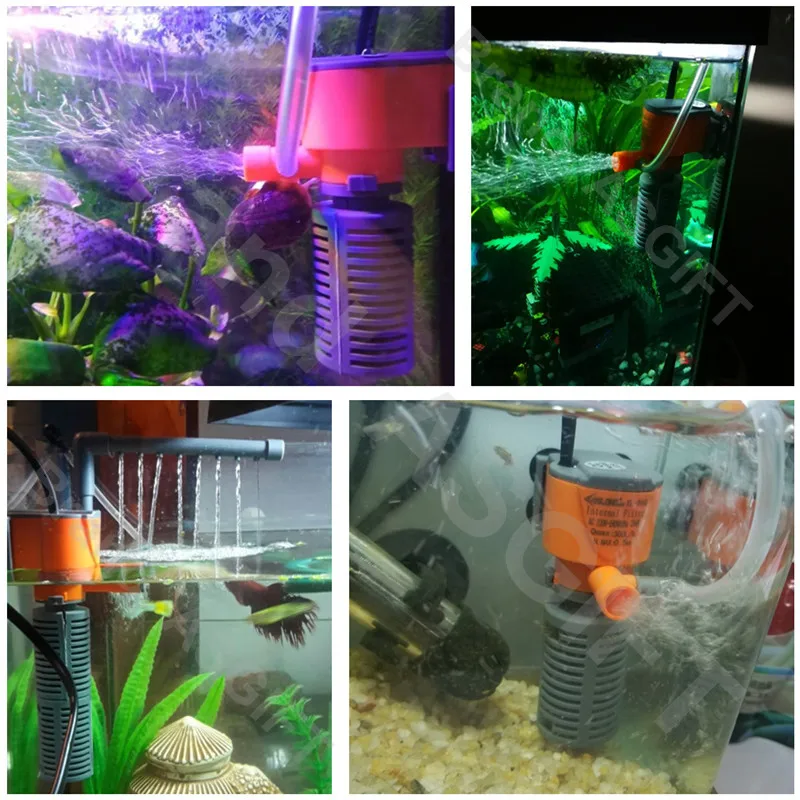 Погружной аквариумный фильтр 3 Вт 5 тихий внутренний насос циркуляция кислорода и